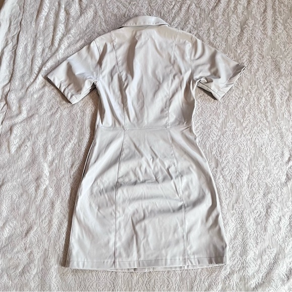 ASOS Weekday vegan leather Savannah shirt dress - Picture 9 of 10